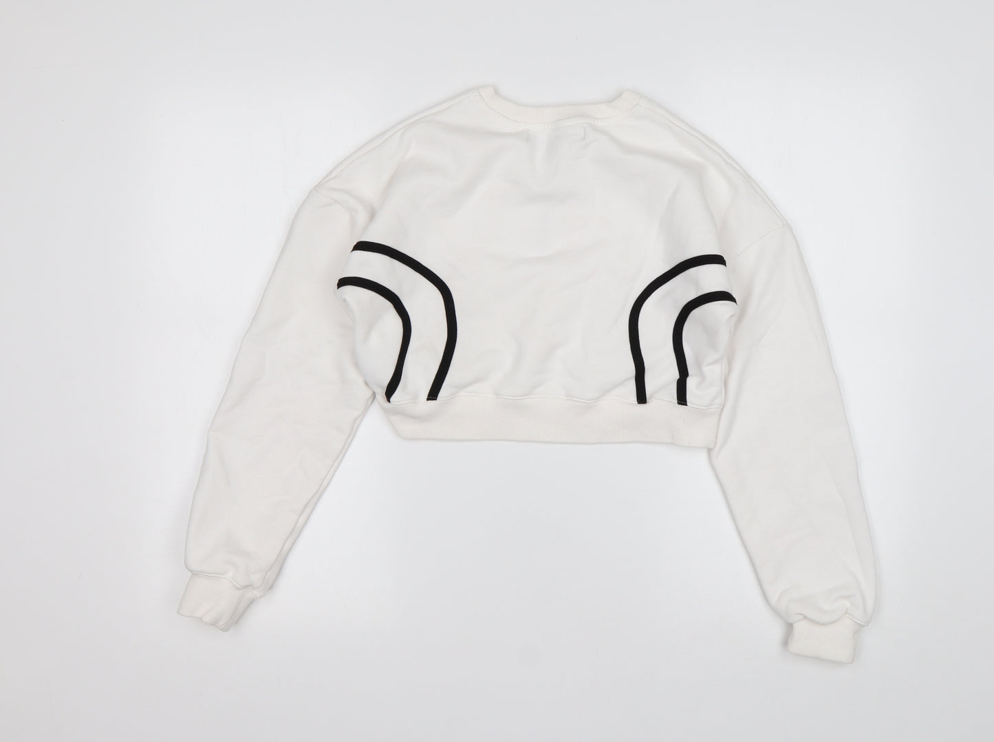 Maniere De Voir Womens Multicoloured  Cotton Pullover Sweatshirt Size 4   - Cropped