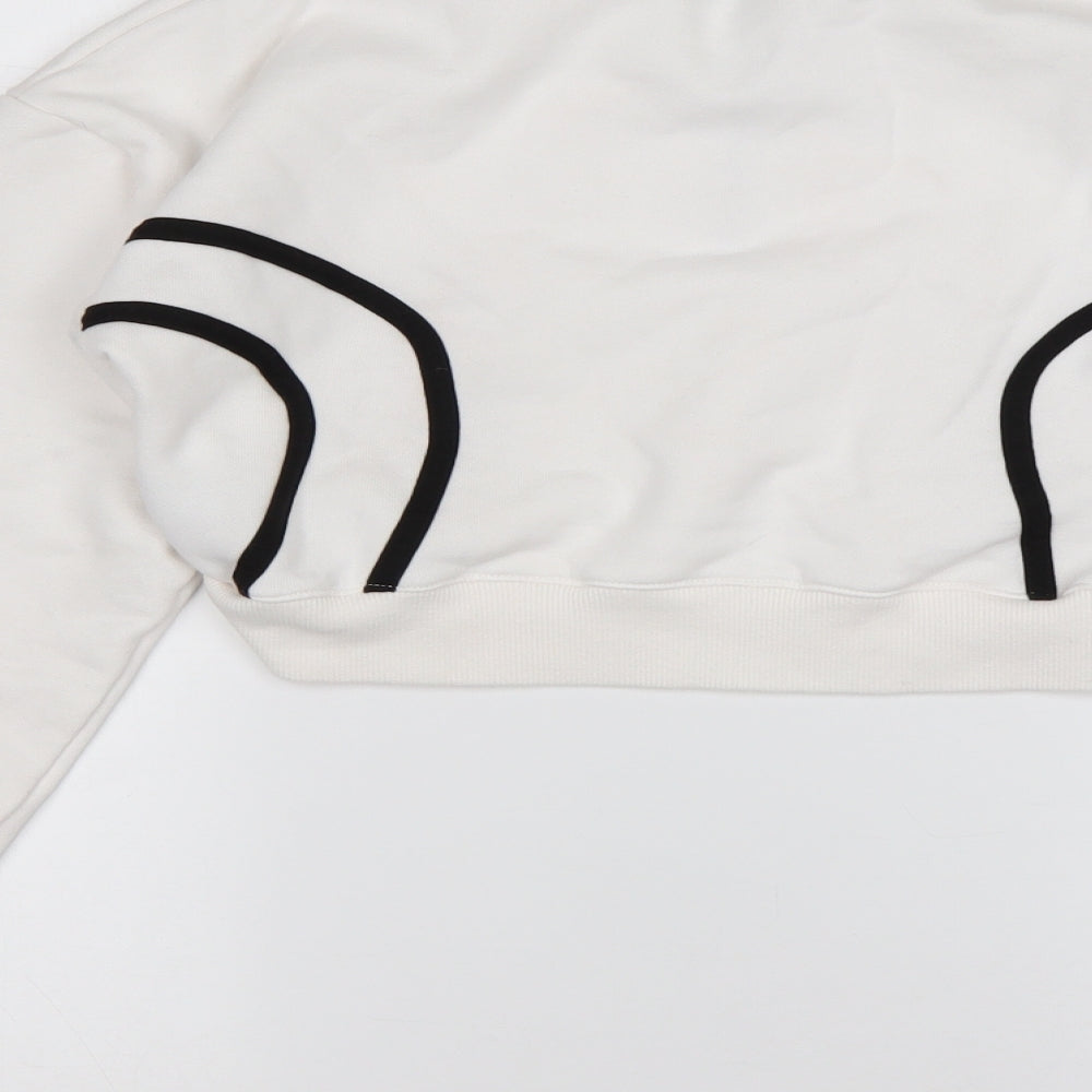 Maniere De Voir Womens Multicoloured  Cotton Pullover Sweatshirt Size 4   - Cropped