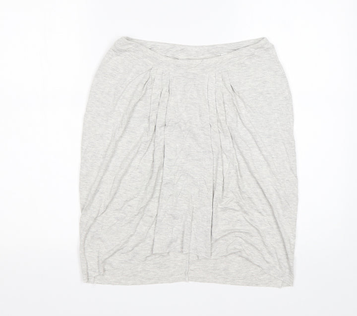Bella Luxx Womens Grey  Rayon Mini Skirt Size M