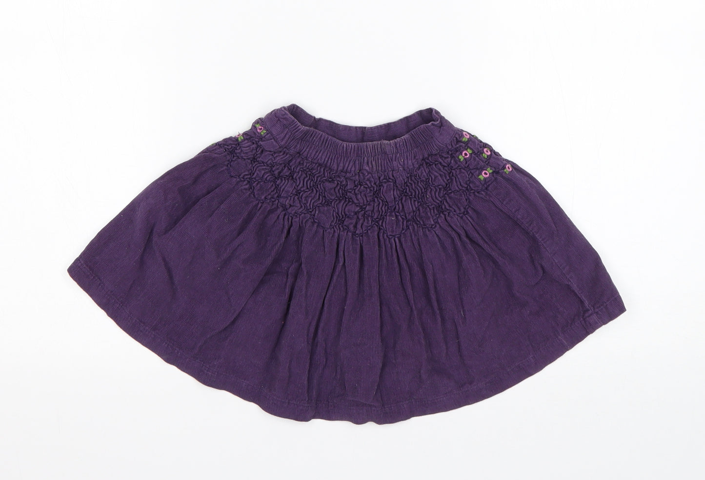 George Girls Purple Floral Cotton A-Line Skirt Size 18-24 Months
