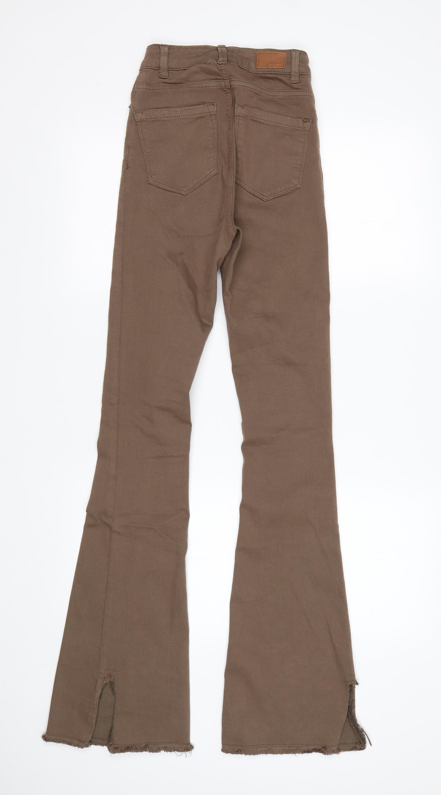 Subdued Womens Brown  Cotton Flared Jeans Size 4 L33 in Regular