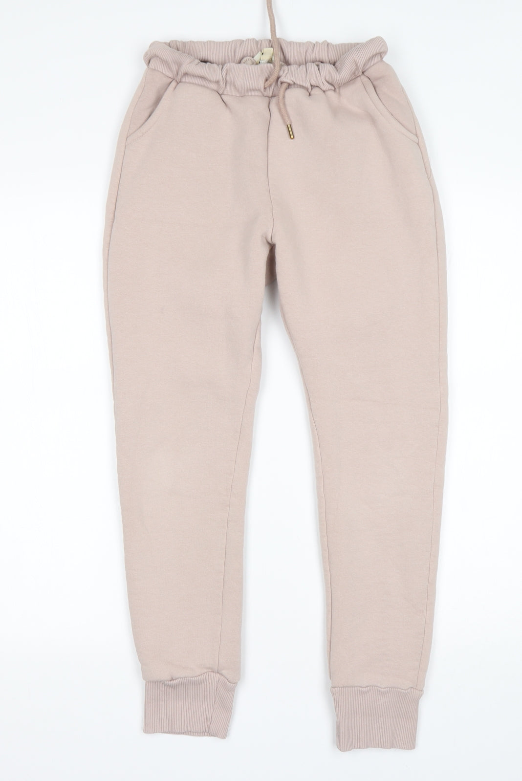 Glamify Womens Beige  Cotton Sweatpants Trousers Size M L25 in Regular