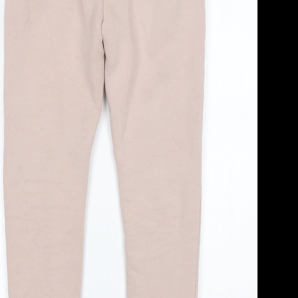 Glamify Womens Beige  Cotton Sweatpants Trousers Size M L25 in Regular