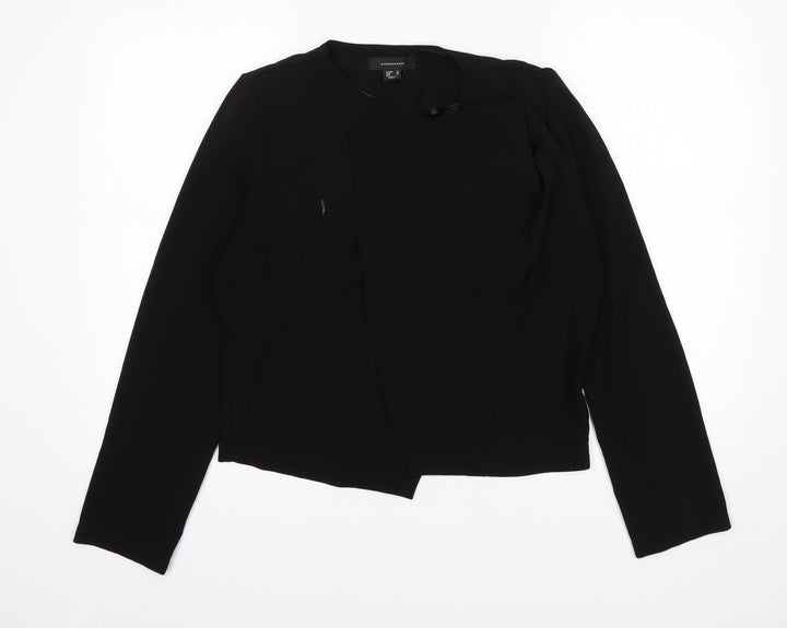Atmosphere Womens Black  Polyester Jacket Blazer Size 12
