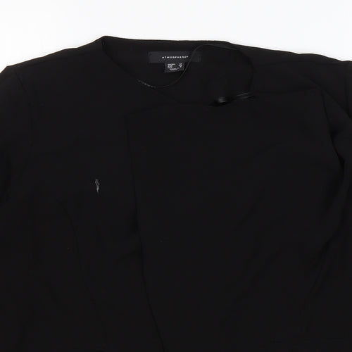 Atmosphere Womens Black  Polyester Jacket Blazer Size 12