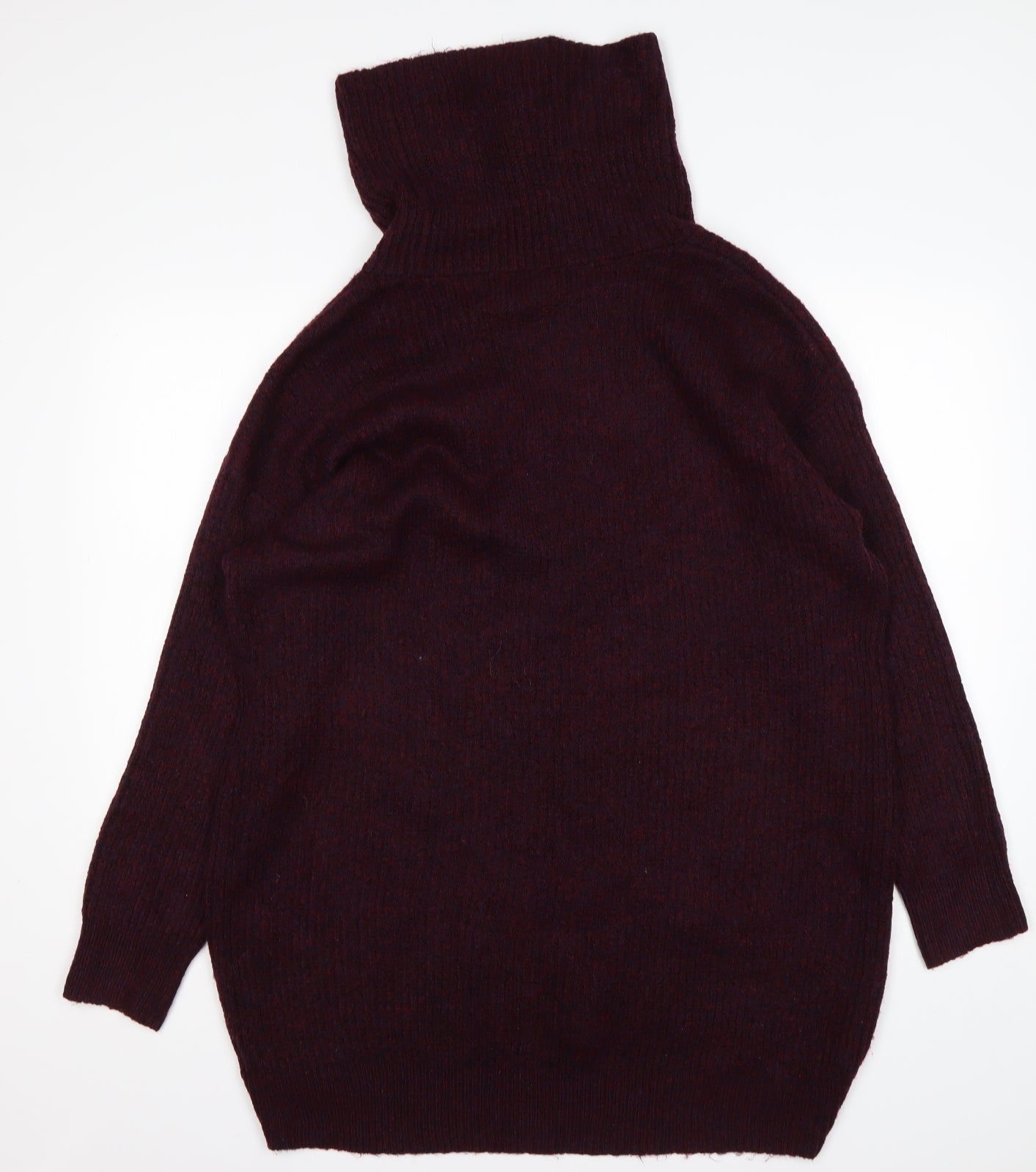 F&F Womens Purple Roll Neck  Acrylic Pullover Jumper Size 20