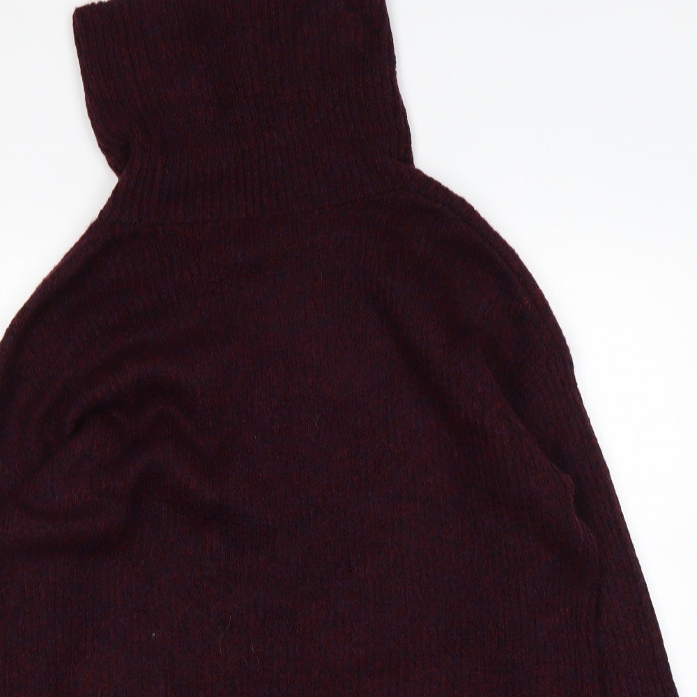 F&F Womens Purple Roll Neck  Acrylic Pullover Jumper Size 20