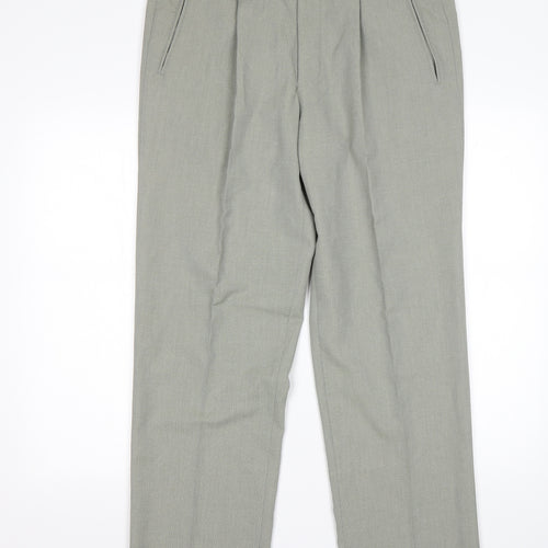 Melka  Mens Green  Polyester Trousers  Size 36 L30 in Regular