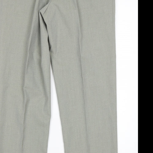 Melka  Mens Green  Polyester Trousers  Size 36 L30 in Regular
