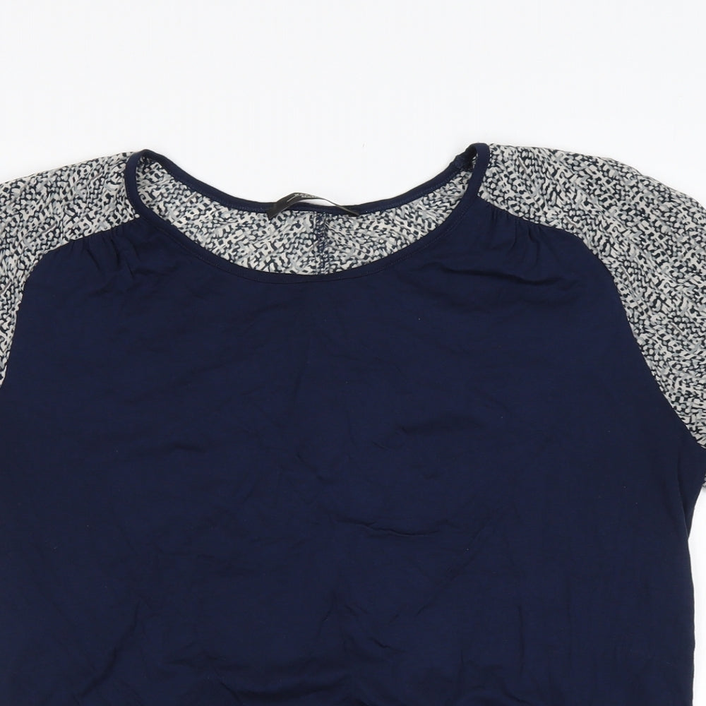 Max Mara Womens Multicoloured Geometric Viscose Basic T-Shirt Size L Round Neck
