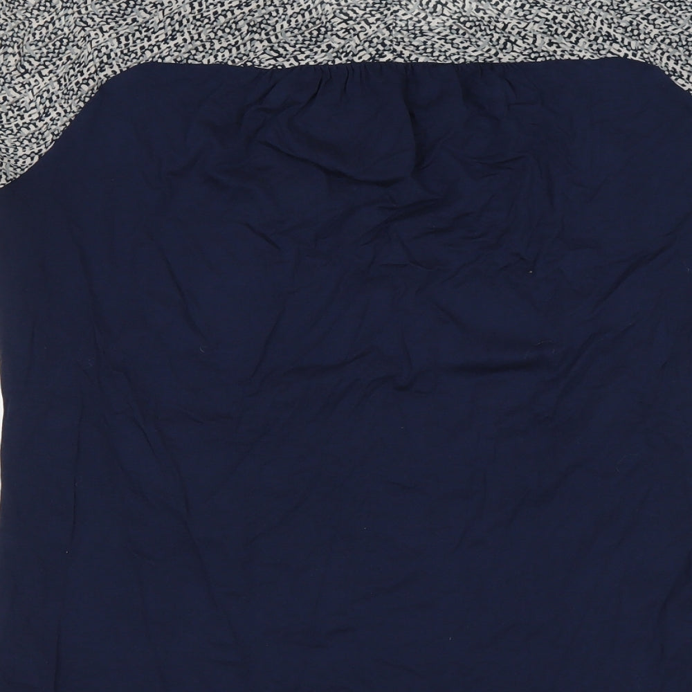 Max Mara Womens Multicoloured Geometric Viscose Basic T-Shirt Size L Round Neck