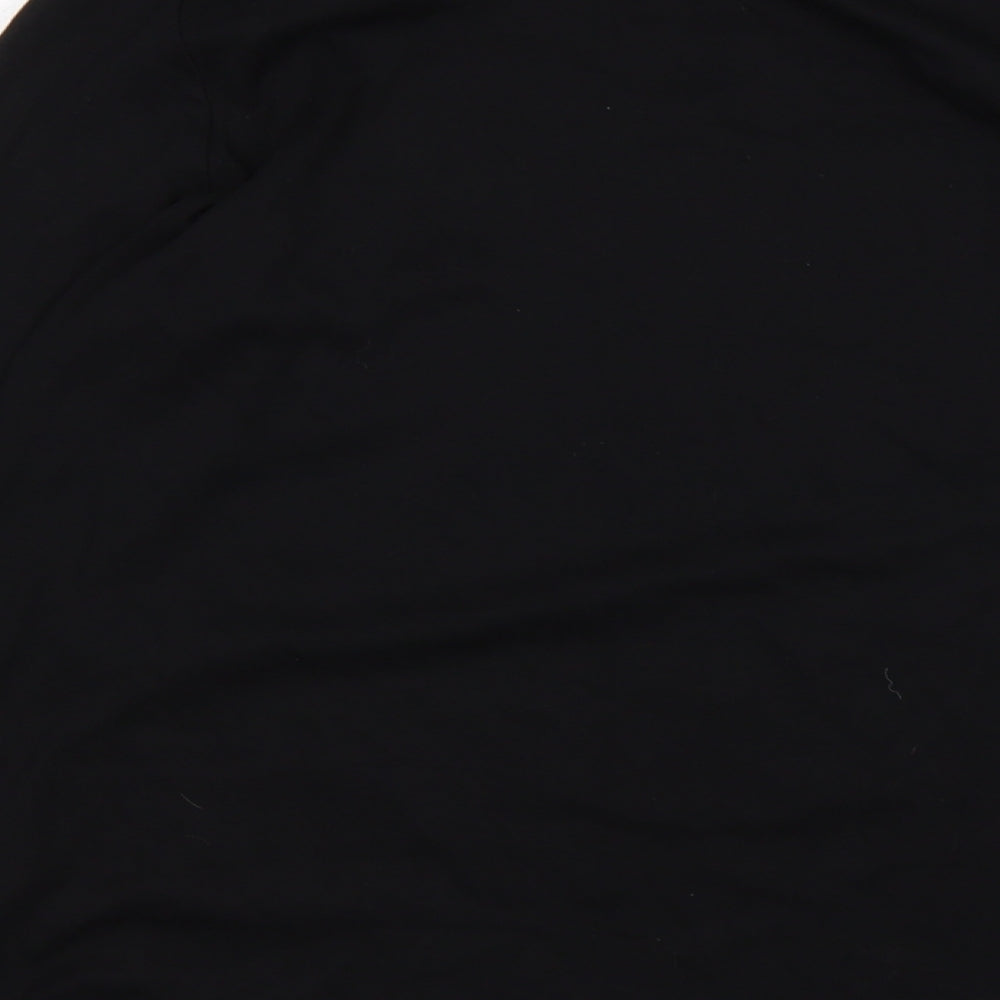 M&S Womens Black  Cotton Basic T-Shirt Size 20 Round Neck