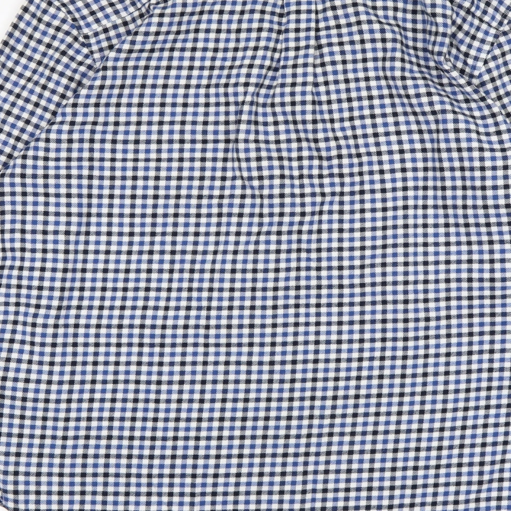 M&S Mens Multicoloured Check Cotton  Button-Up Size L Collared