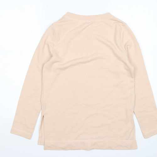 H&M Womens Pink  Cotton Pullover Sweatshirt Size S