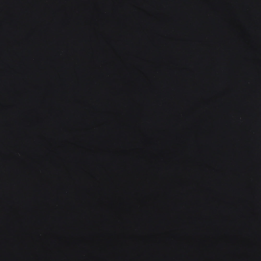 George Womens Black  Cotton Basic T-Shirt Size 14 Round Neck