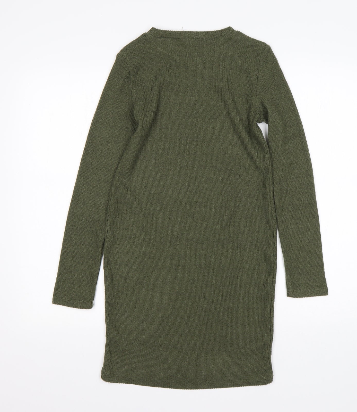 Primark Girls Green  Polyester Jumper Dress  Size 11-12 Years  Round Neck