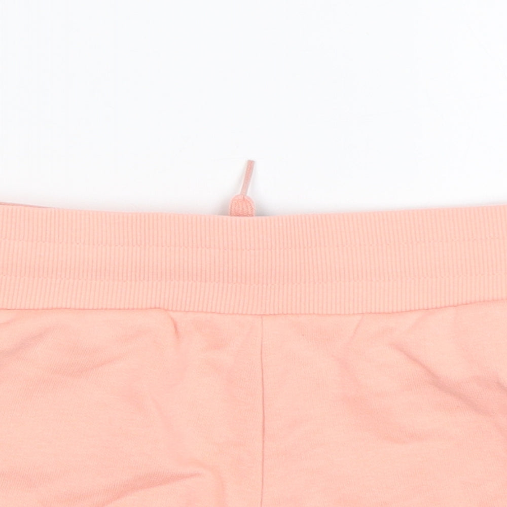 PUMA Girls Pink  Cotton Sweat Shorts Size 5-6 Years  Regular