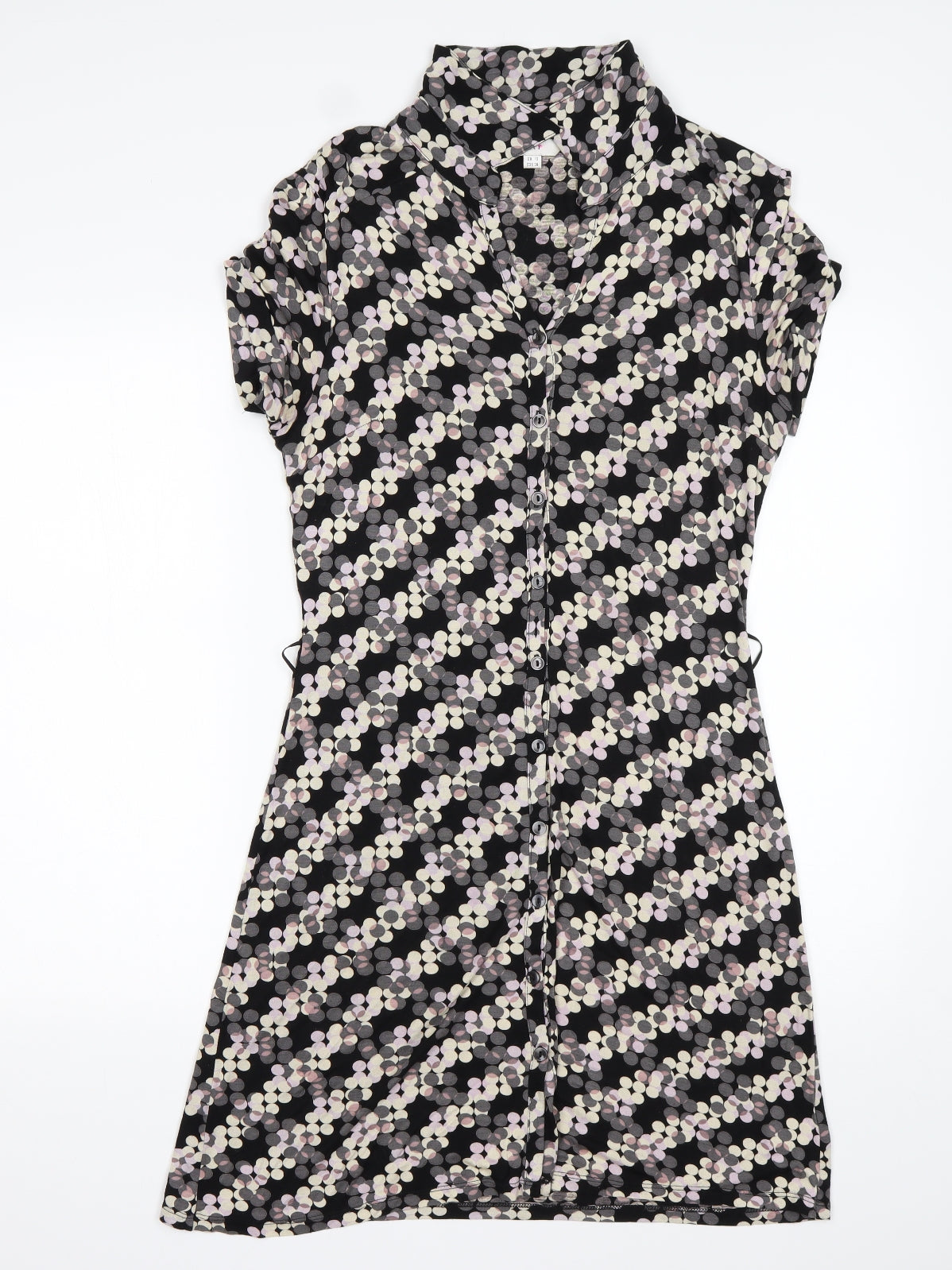 NEXT Womens Multicoloured Polka Dot Viscose Shirt Dress  Size 10  Collared