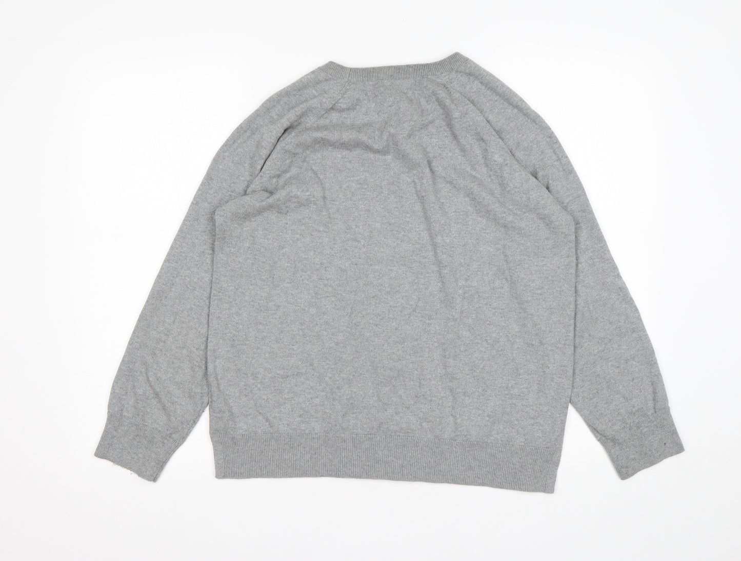 Deane & White Womens Grey  Cotton Pullover Sweatshirt Size 12
