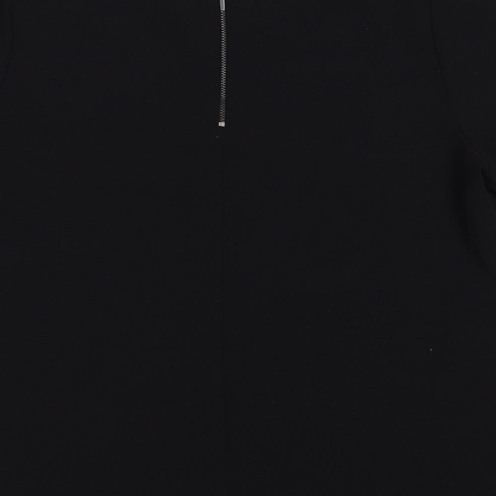Papaya Womens Black  Polyester Basic Blouse Size 16 Round Neck