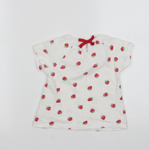 M&Co Girls Multicoloured Polka Dot Cotton Basic T-Shirt Size 2-3 Years Round Neck