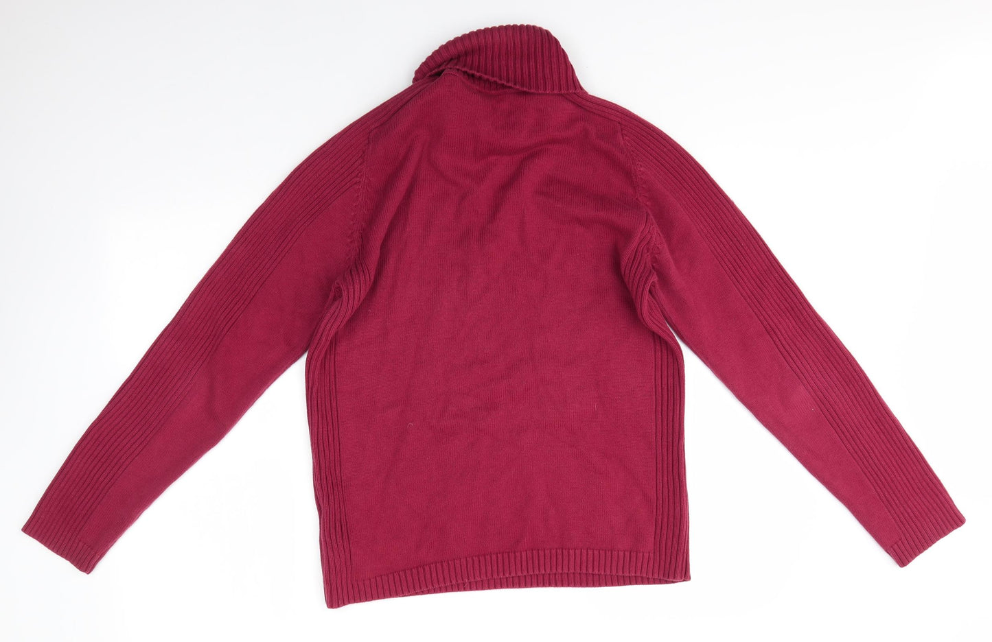 Polo Ralph Lauren Mens Red Roll Neck  Cotton Pullover Jumper Size XL