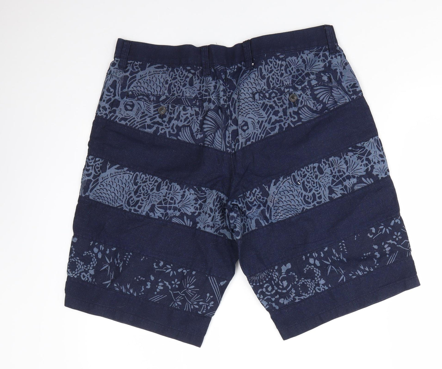 Gap Mens Blue Floral Cotton Chino Shorts Size 34 in  Regular