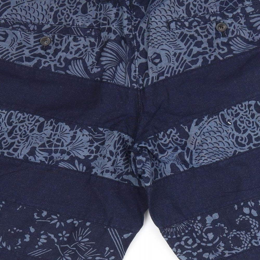 Gap Mens Blue Floral Cotton Chino Shorts Size 34 in  Regular