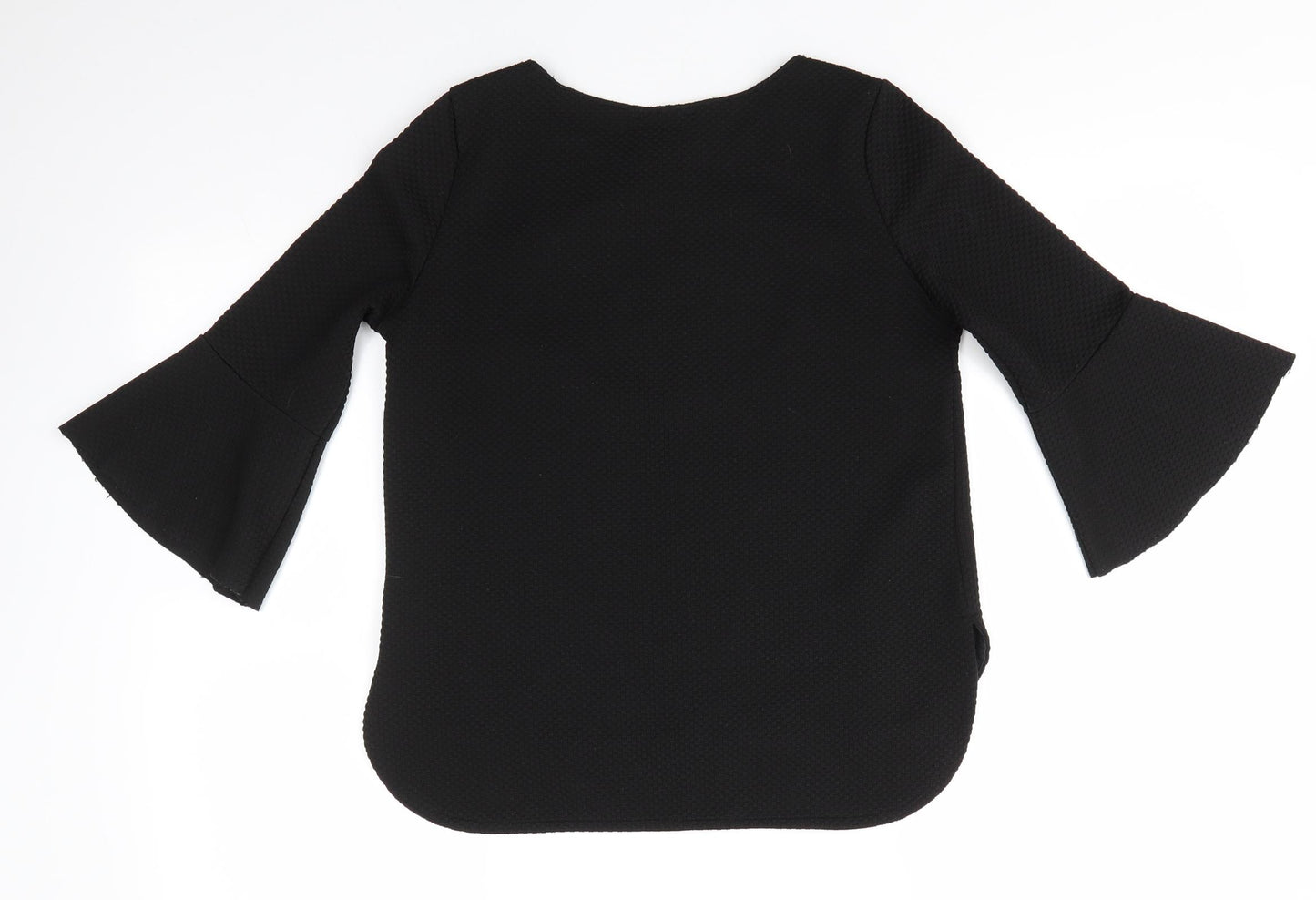 Zara Womens Black Round Neck  Polyester Pullover Jumper Size S