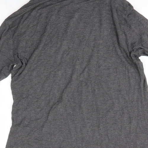 New Look Womens Grey  Viscose Basic Blouse Size 14 High Neck
