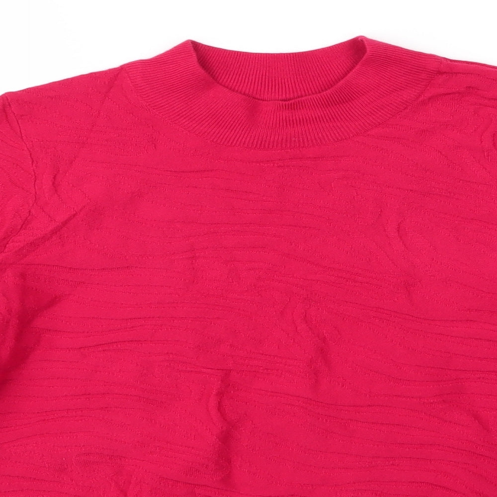 NEXT Womens Red Round Neck  Viscose Pullover Jumper Size 10