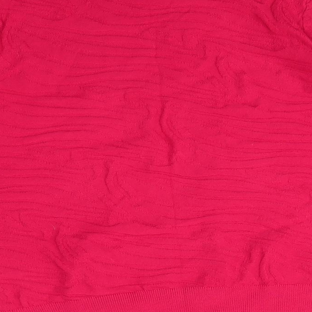 NEXT Womens Red Round Neck  Viscose Pullover Jumper Size 10