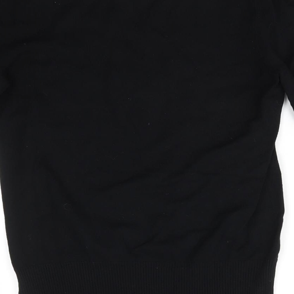 redherring Womens Black Round Neck  Viscose Pullover Jumper Size 12