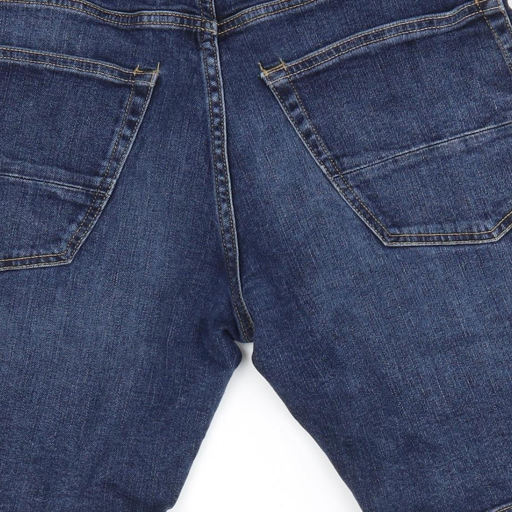 M&S Mens Blue  Cotton Sweat Shorts Size 32 in  Regular