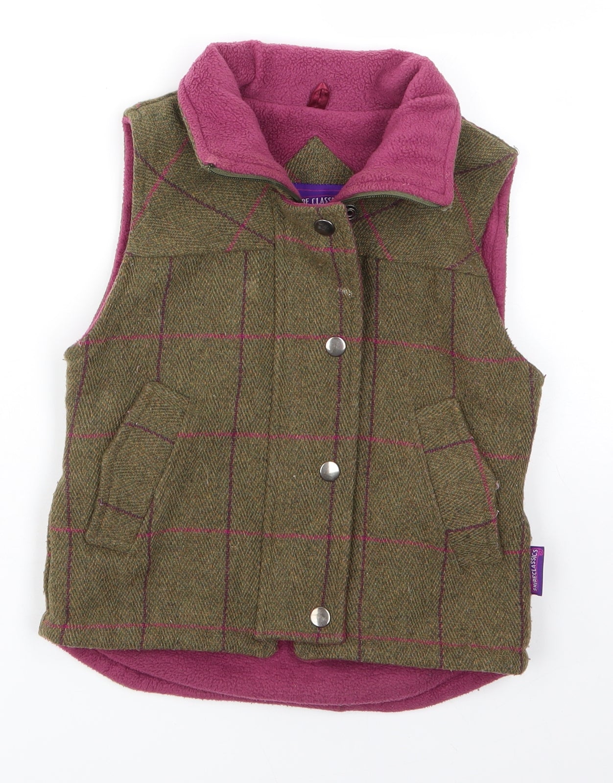 Shire Classics Boys Green   Gilet Coat Size M
