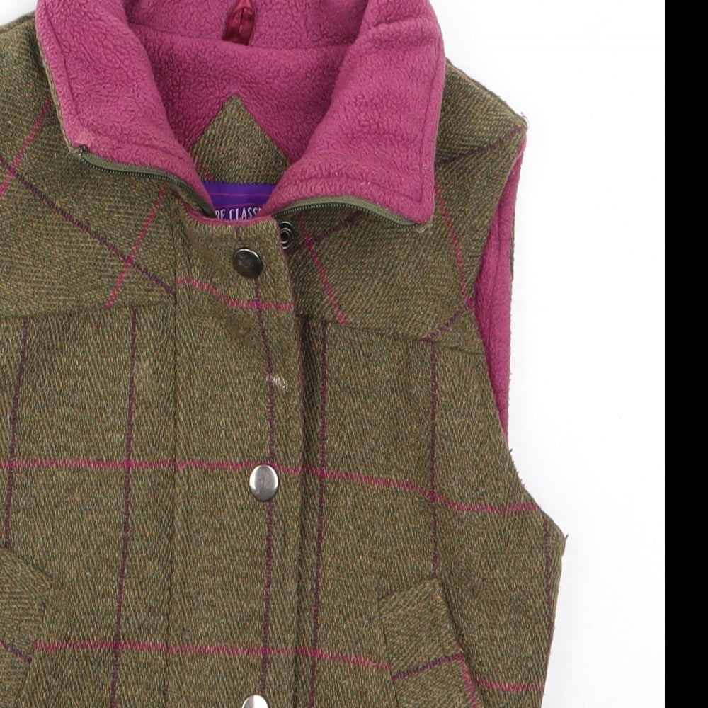 Shire Classics Boys Green   Gilet Coat Size M