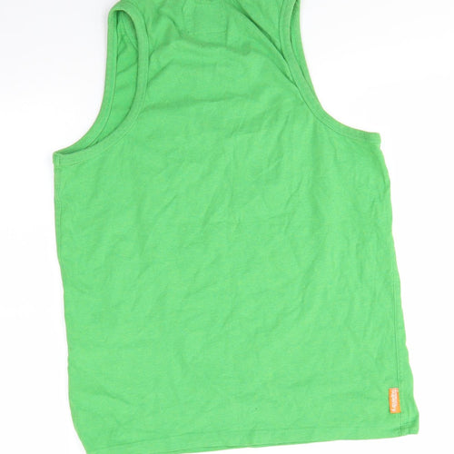 Superdry Mens Green  100% Cotton Basic Tank Size L Round Neck