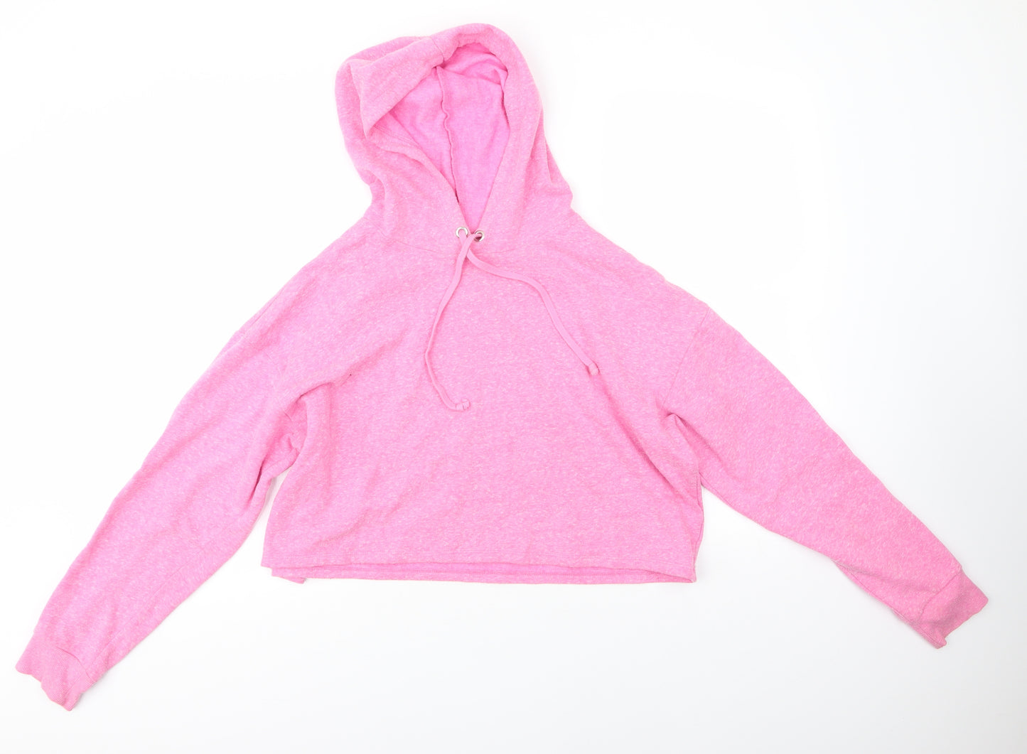 H&M Womens Pink  Cotton Pullover Hoodie Size L