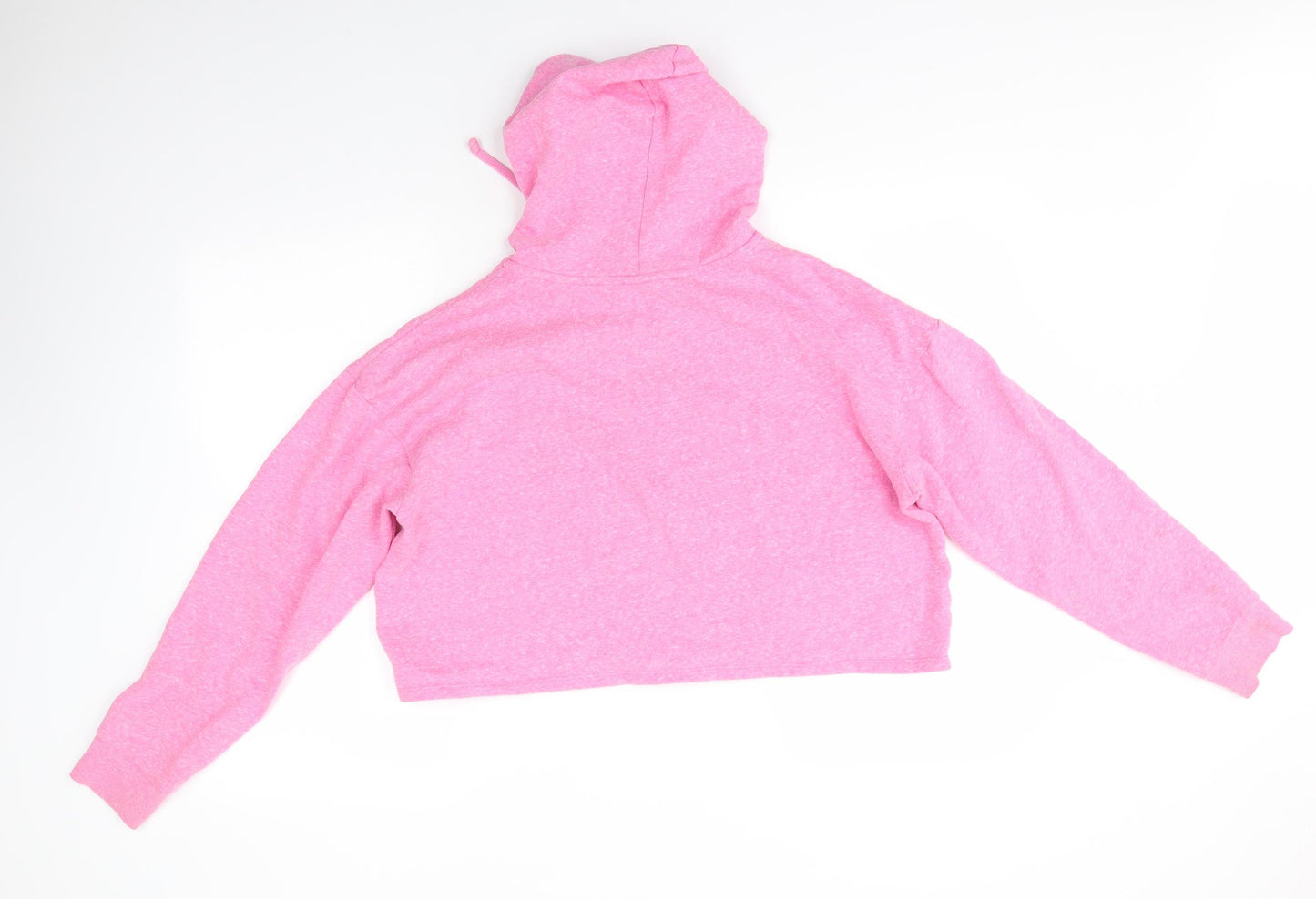 H&M Womens Pink  Cotton Pullover Hoodie Size L