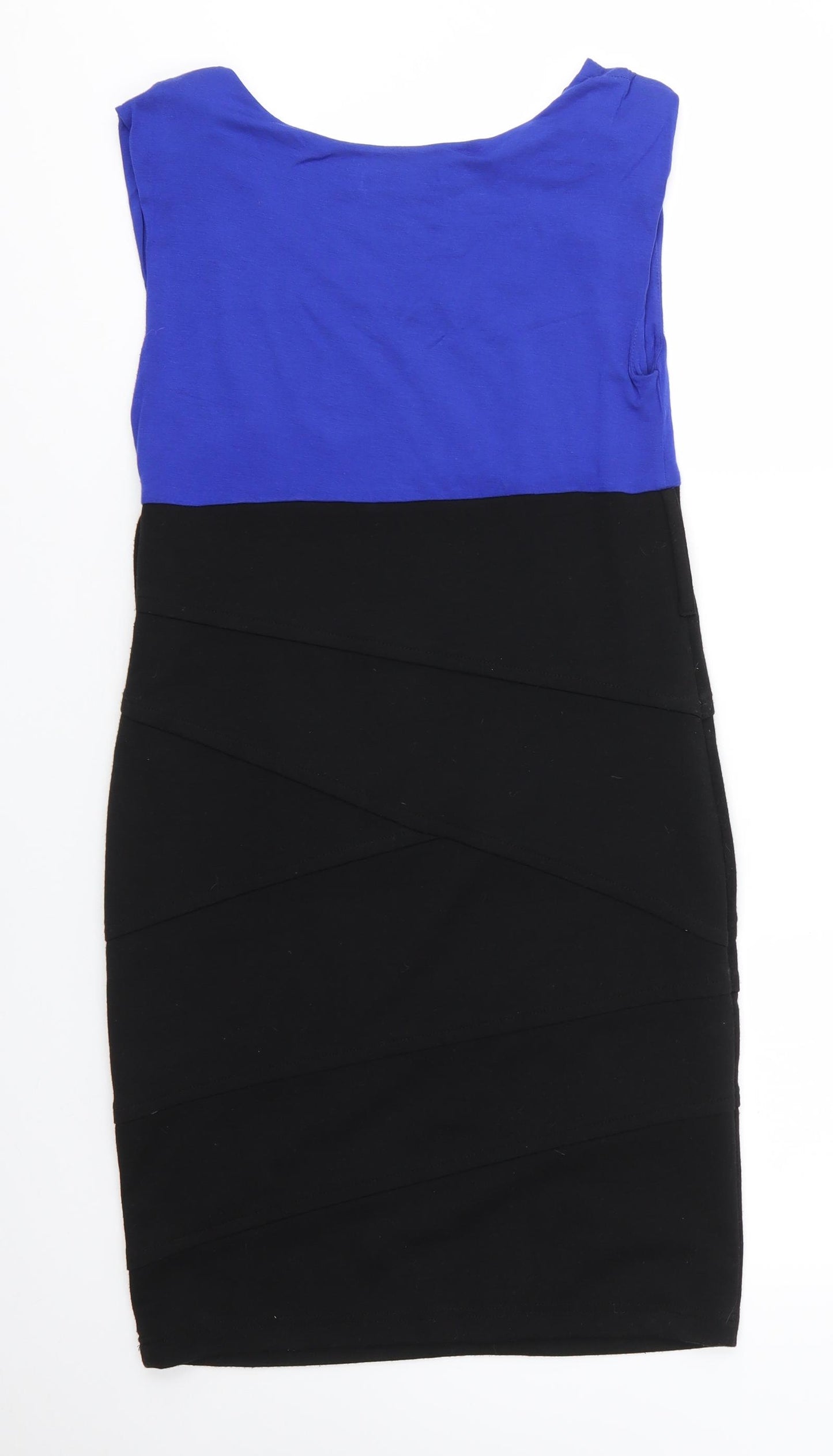 Dorothy Perkins Womens Blue  Viscose Pencil Dress  Size 12  Round Neck