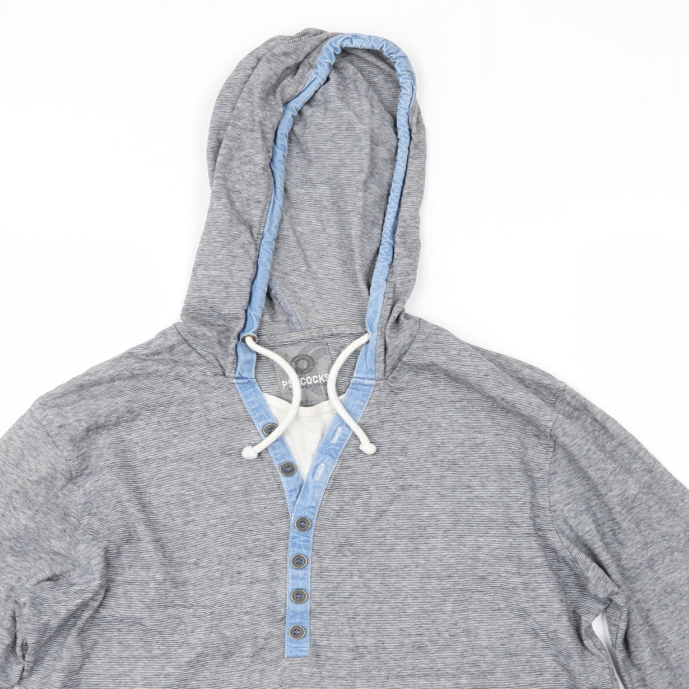 Peacocks Womens Grey  100% Cotton Pullover Hoodie Size M