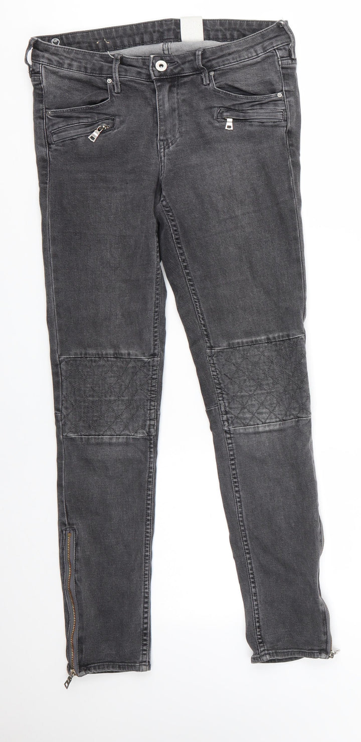 H&M Womens Grey  Cotton Skinny Jeans Size 29 in L28 in Regular