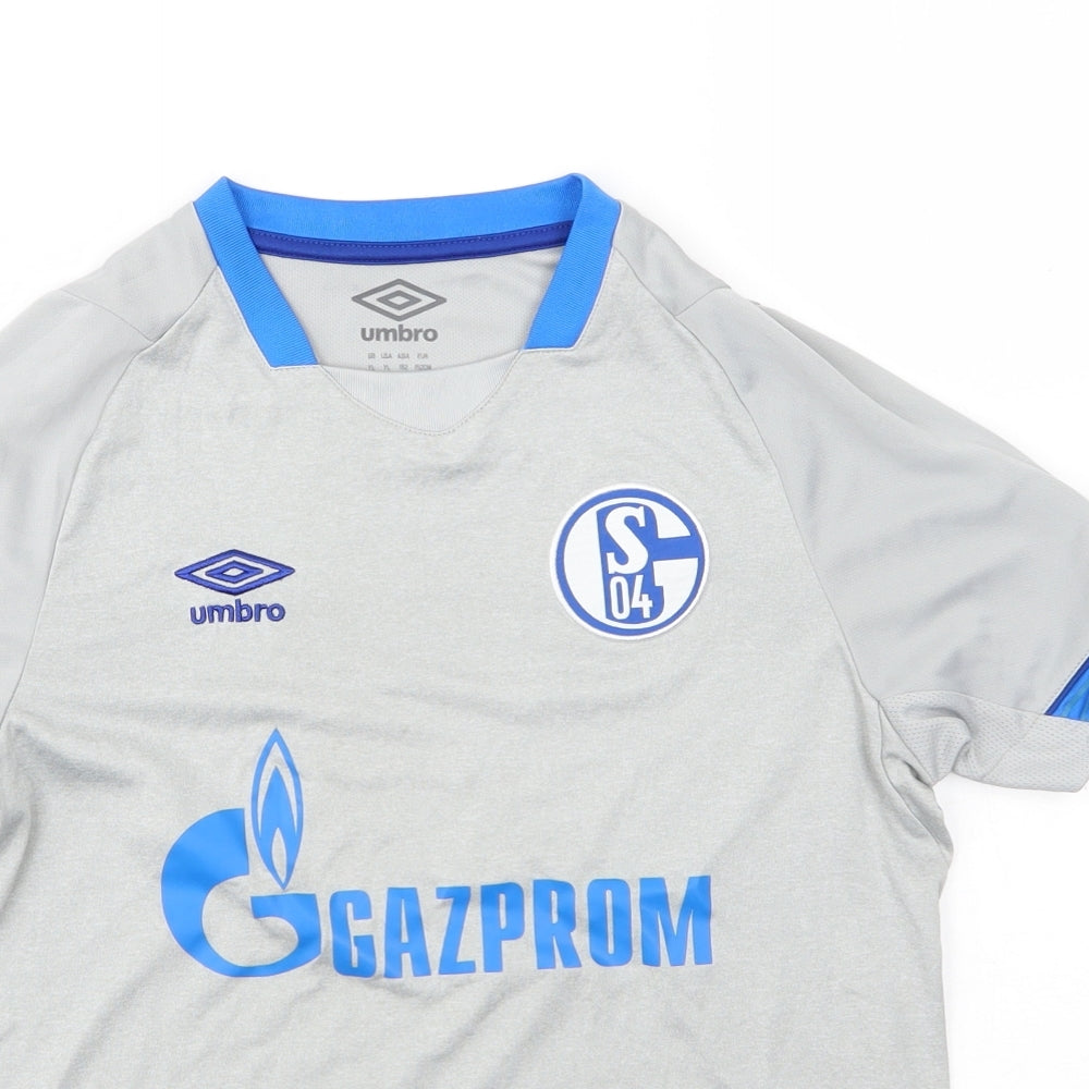 Umbro Boys Grey  Polyester Basic T-Shirt Size 12 Years Round Neck  - Gazprom