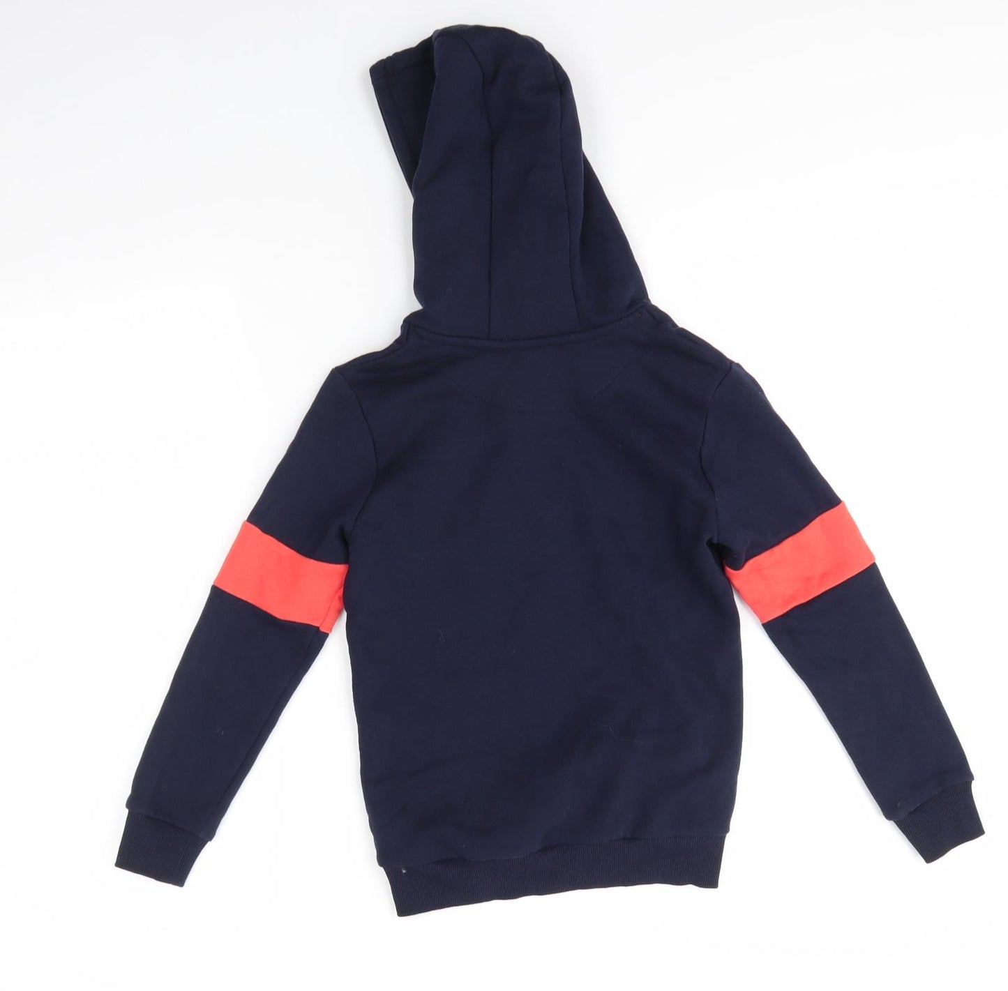 M&S Boys Blue  Cotton Pullover Hoodie Size 8-9 Years