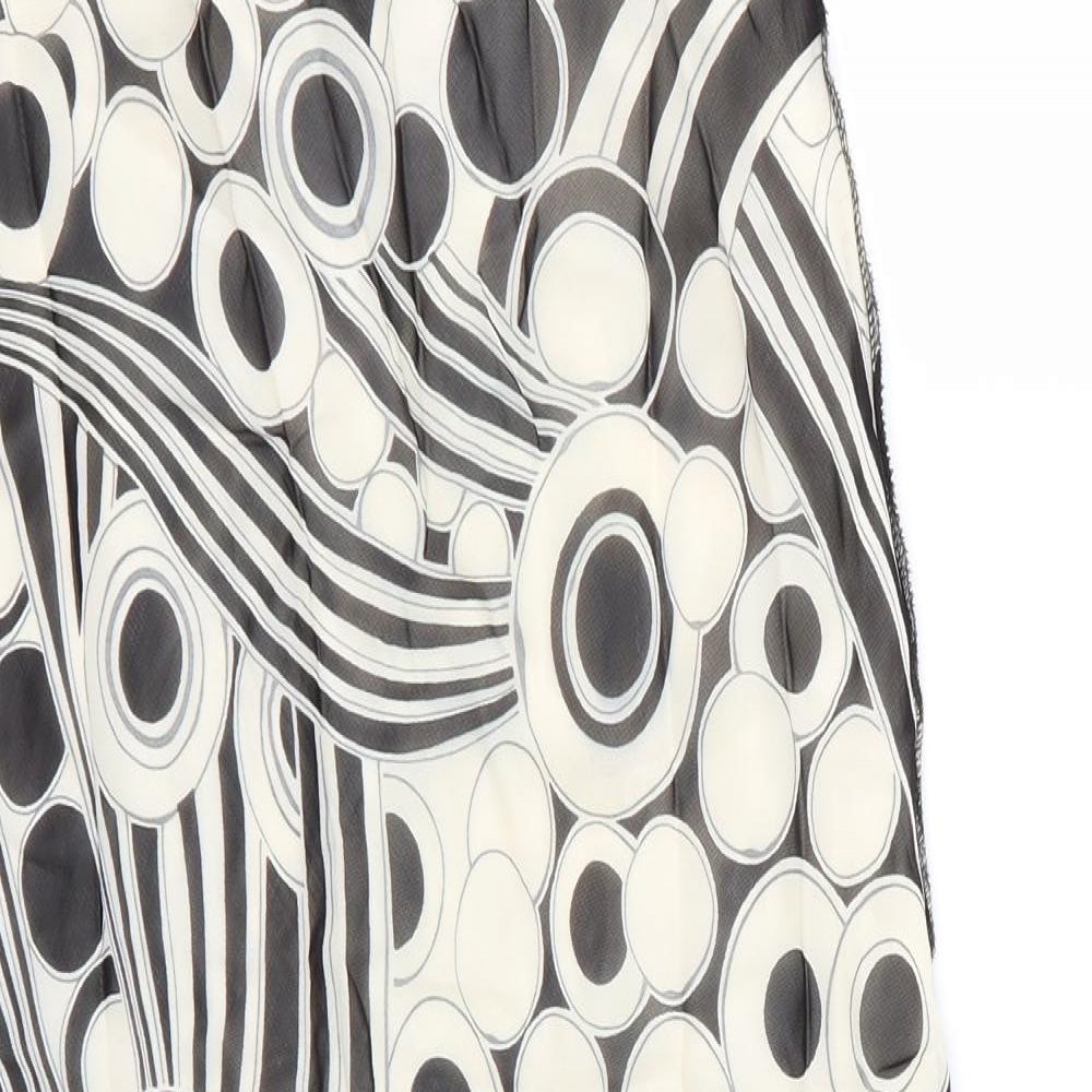 Wallis Womens Black Polka Dot Viscose A-Line Skirt Size 8