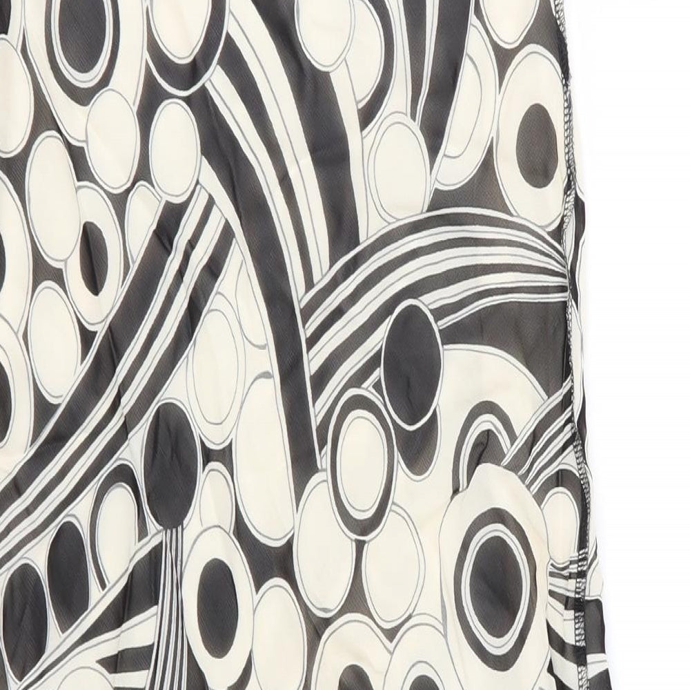 Wallis Womens Black Polka Dot Viscose A-Line Skirt Size 8