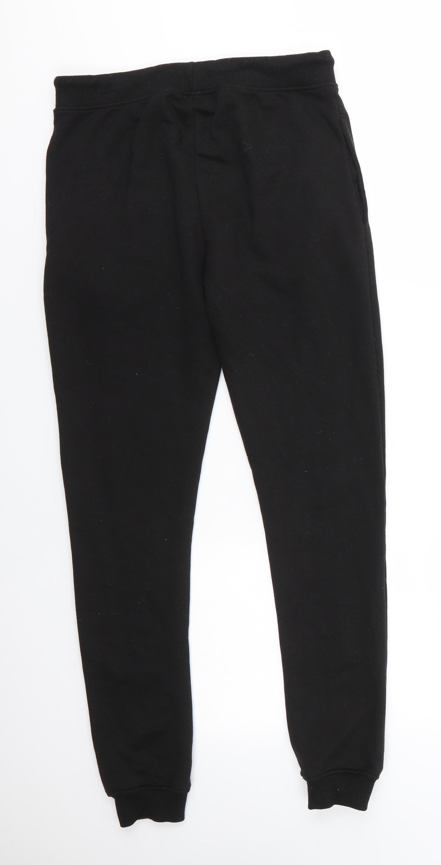 Boohoo MAN Mens Black  Cotton Jogger Trousers Size M L28 in Regular