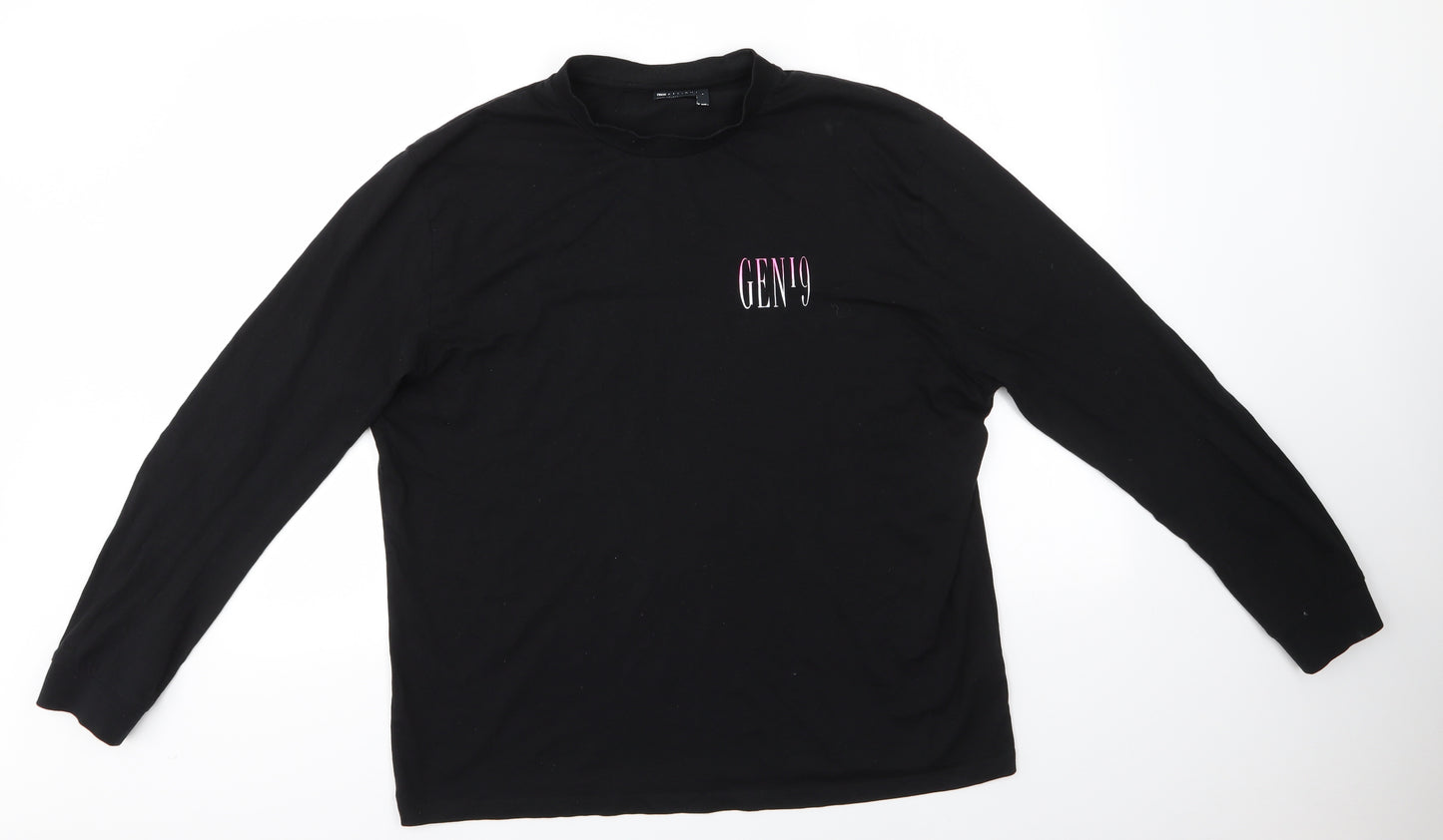 ASOS  Mens Black  Cotton  T-Shirt Size M Round Neck