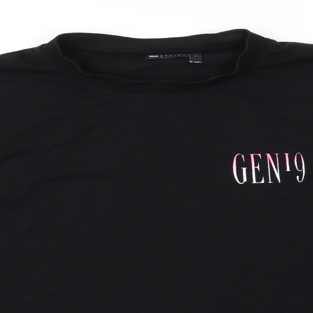 ASOS  Mens Black  Cotton  T-Shirt Size M Round Neck