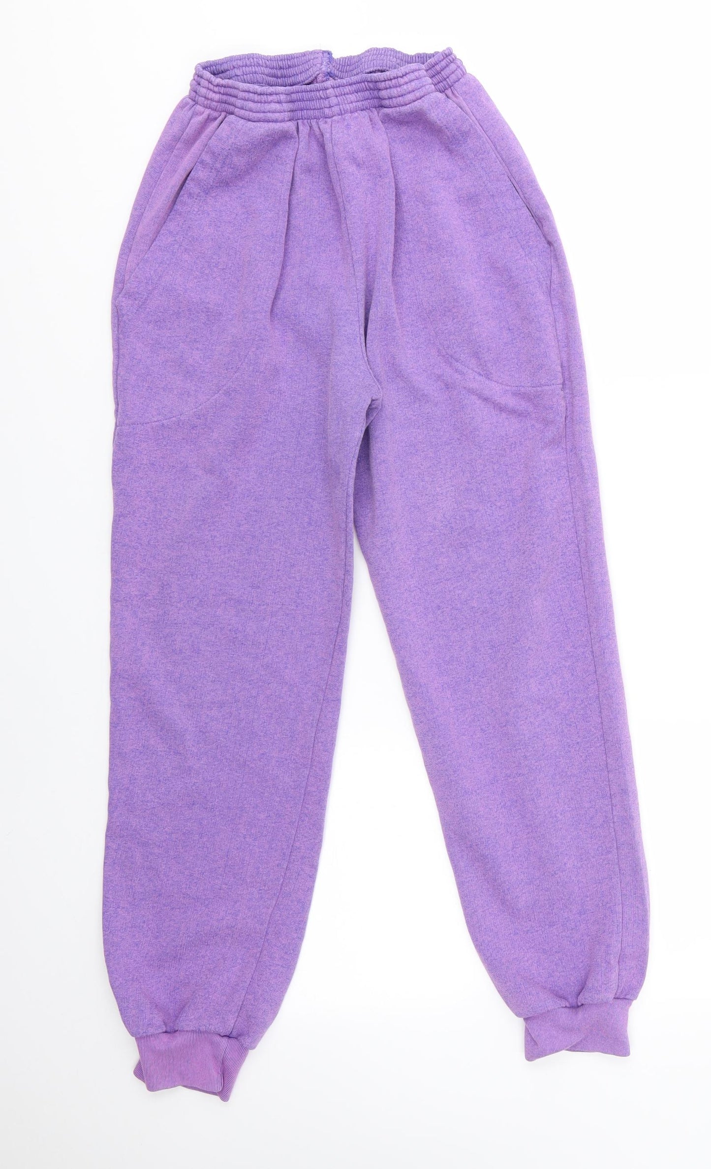 Zip! Womens Purple  Cotton Jogger Trousers Size 10 L25 in Regular